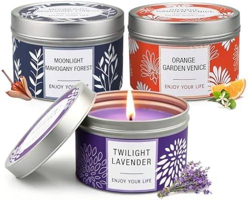 YMing Lavender, Orange Blossom & Rose Teakwood Candle Gift Set of 3 — photo 2 of 18