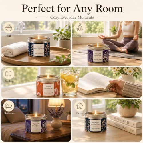 YMing Lavender, Orange Blossom & Rose Teakwood Candle Gift Set of 3 — photo 12 of 18
