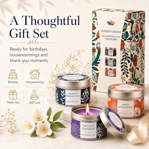 YMing Lavender, Orange Blossom & Rose Teakwood Candle Gift Set of 3 — photo 14 of 18