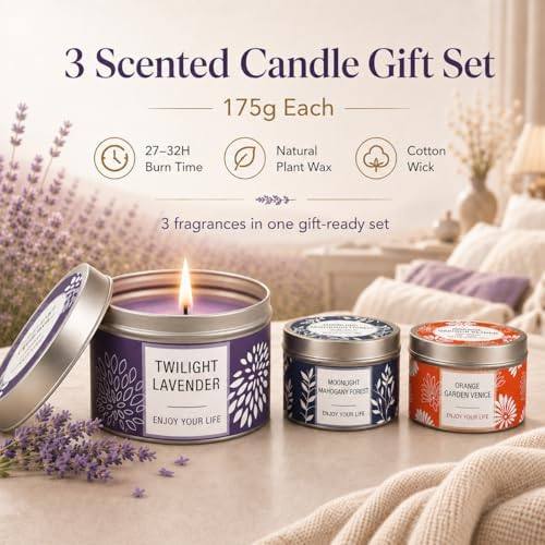 YMing Lavender, Orange Blossom & Rose Teakwood Candle Gift Set of 3 — photo 16 of 18